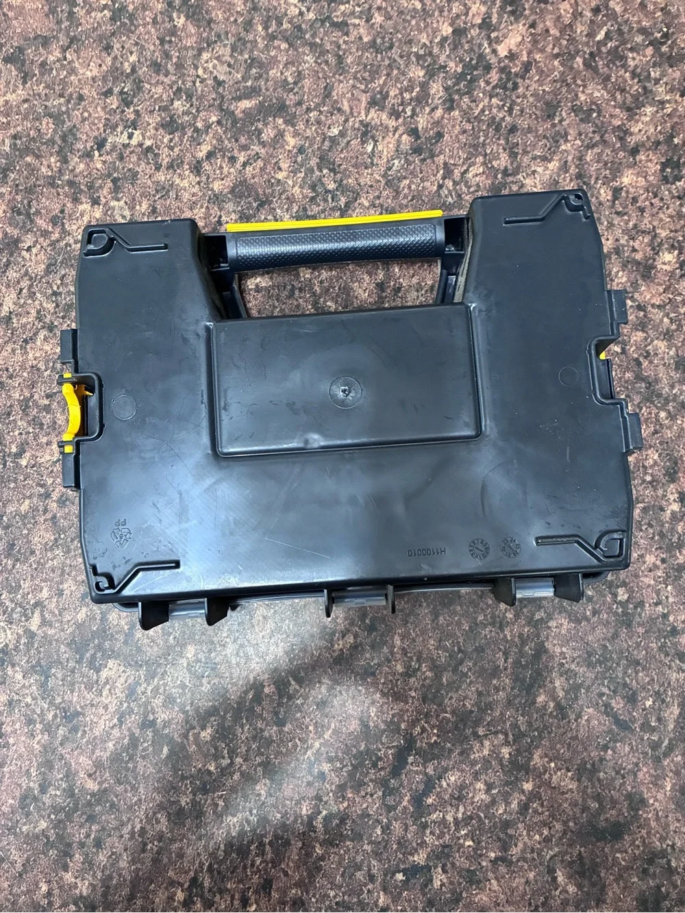 Stanley Clear Organizer Box with Yellow Accents